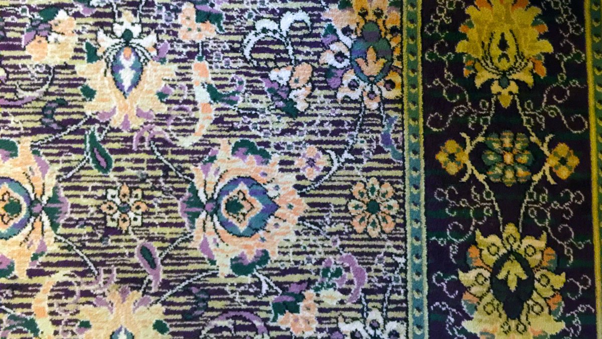 a close up of a carpet