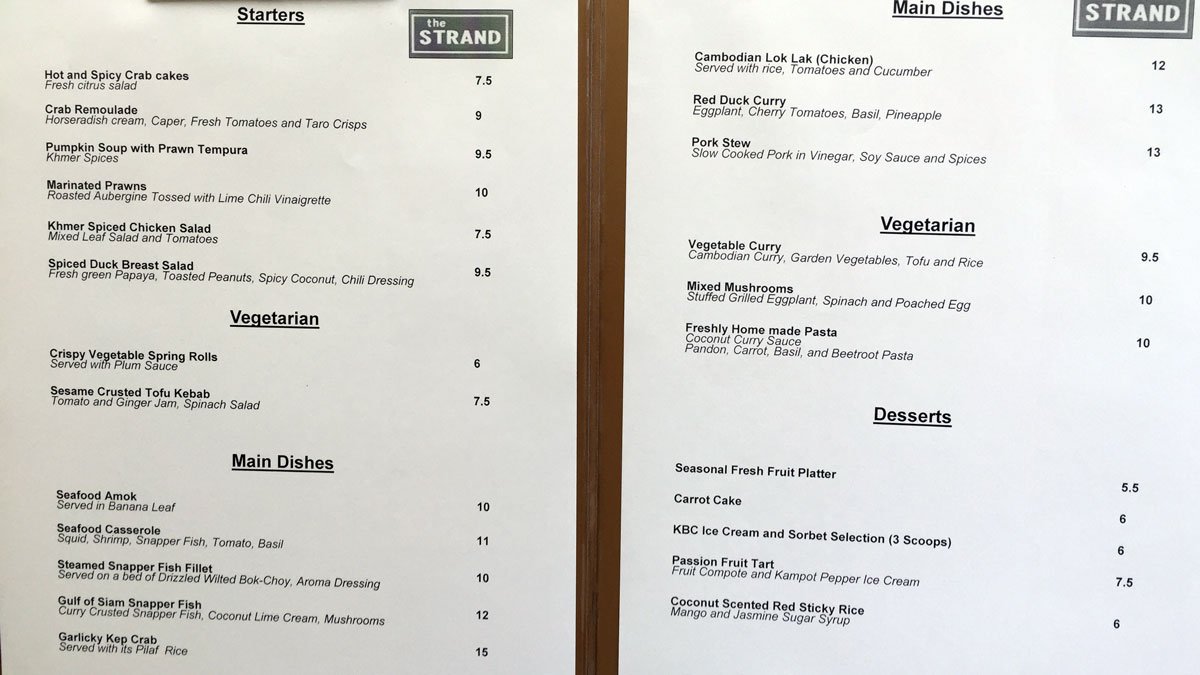 a close up of a menu