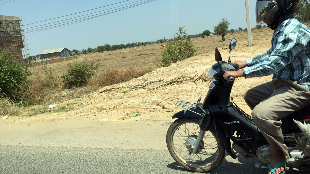 a man on a motorcycle