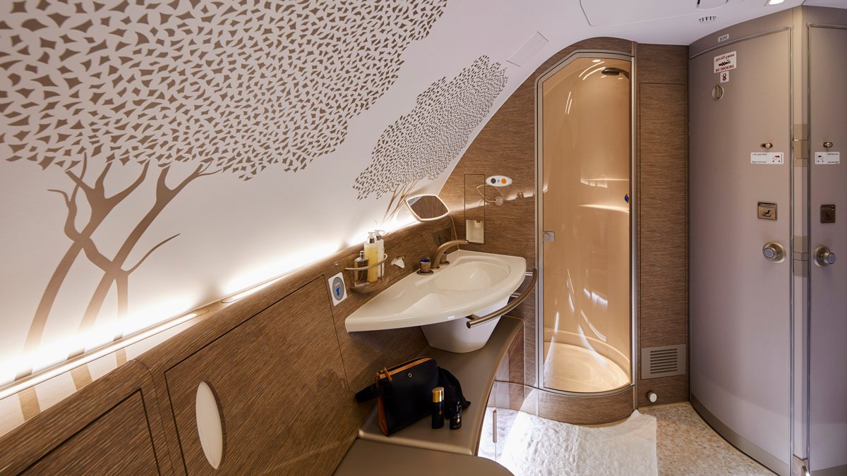 Emirates First Class Shower suite