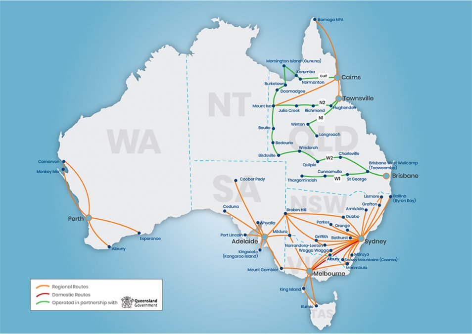 a map of australia with many cities