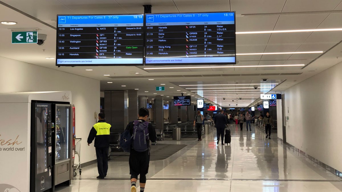 people walking in an airport