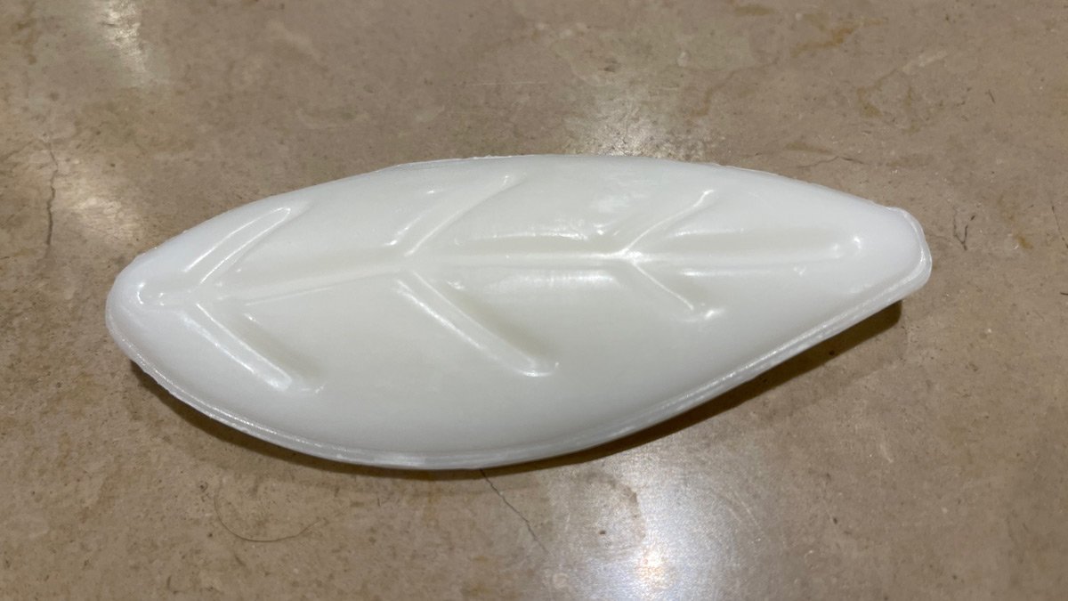 a white oval object on a counter