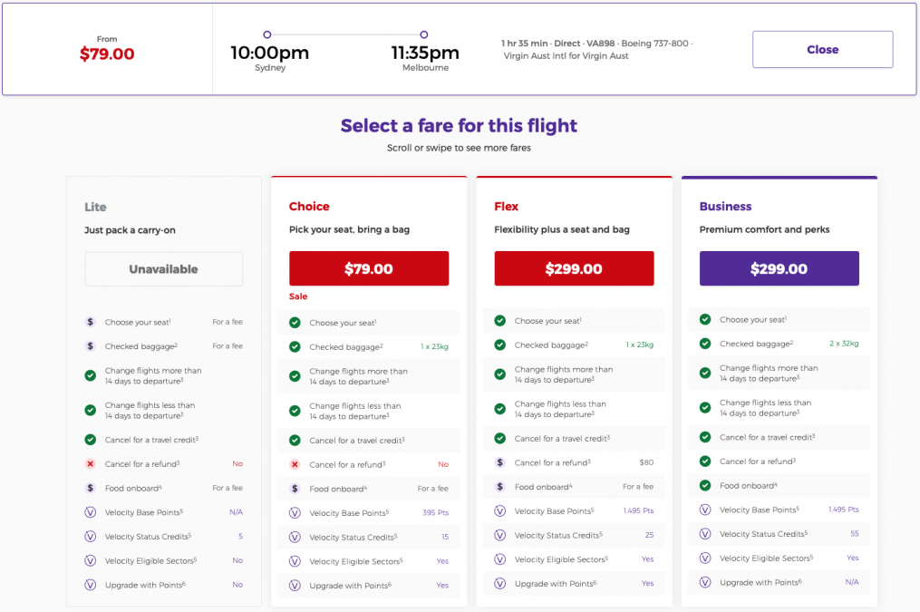 a screenshot of a flight schedule