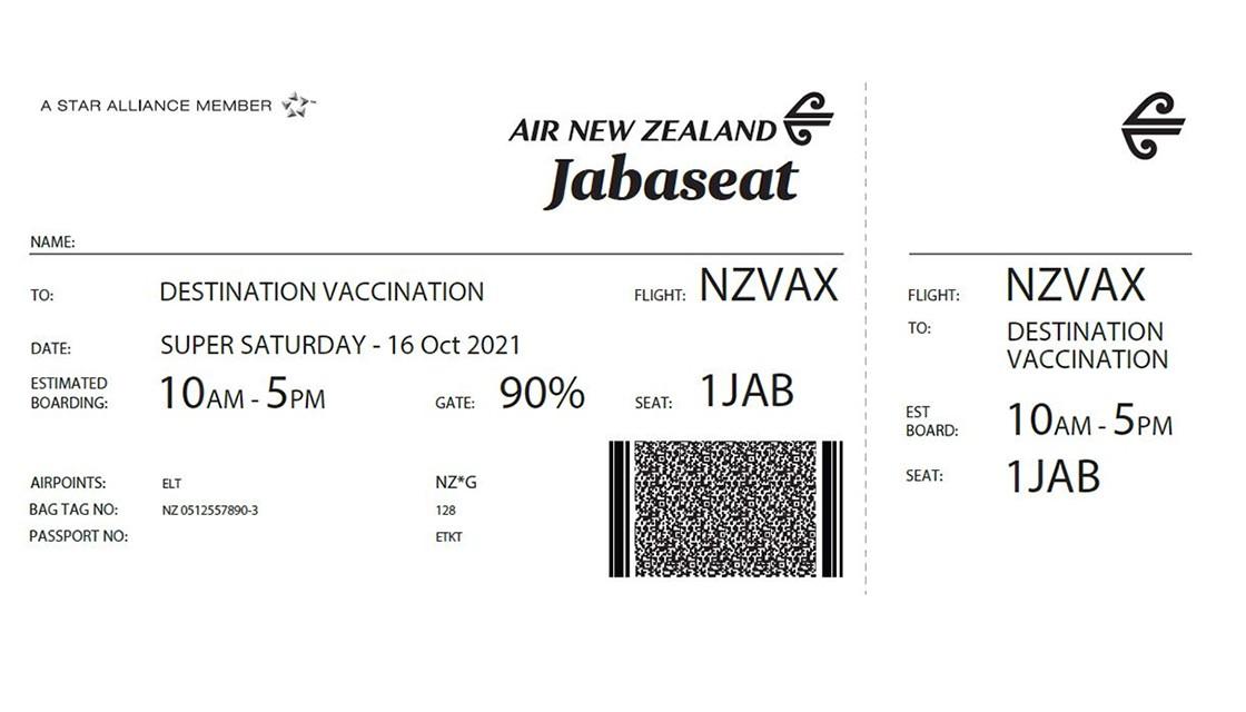 a ticket with a qr code