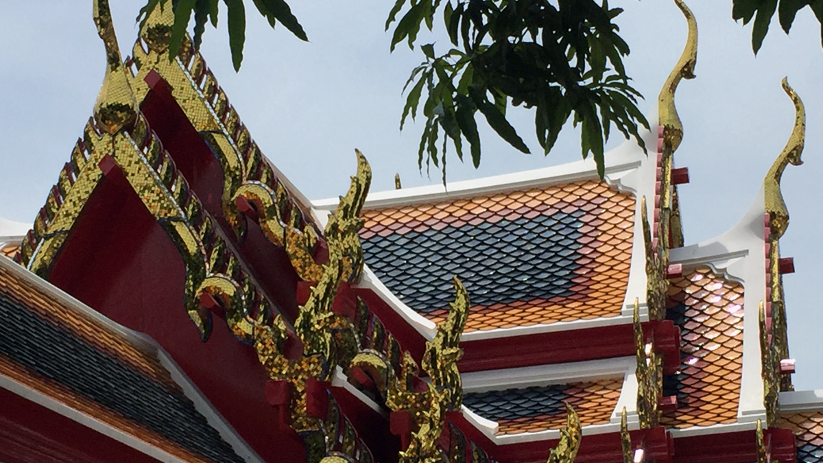 a roof of a building