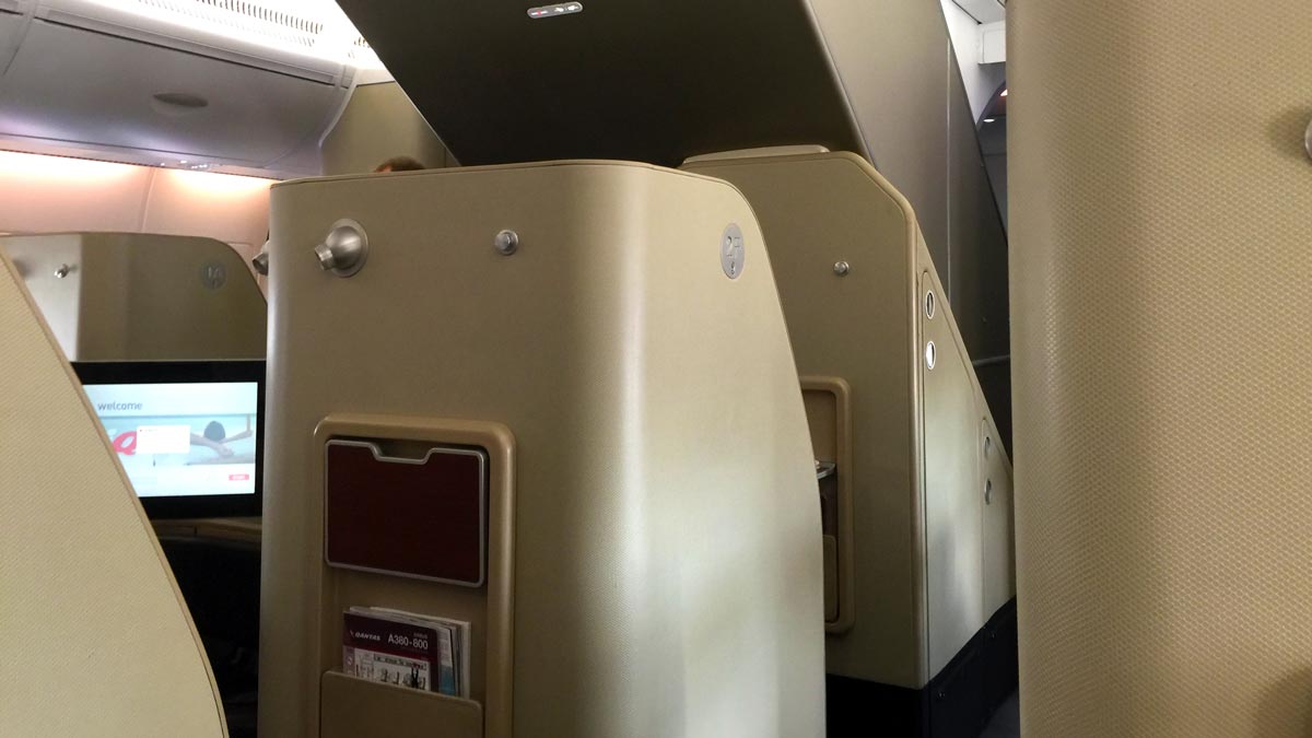a plane with a seat and a door