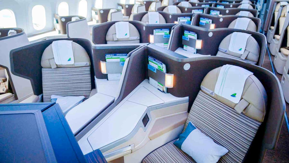 a row of seats in a plane