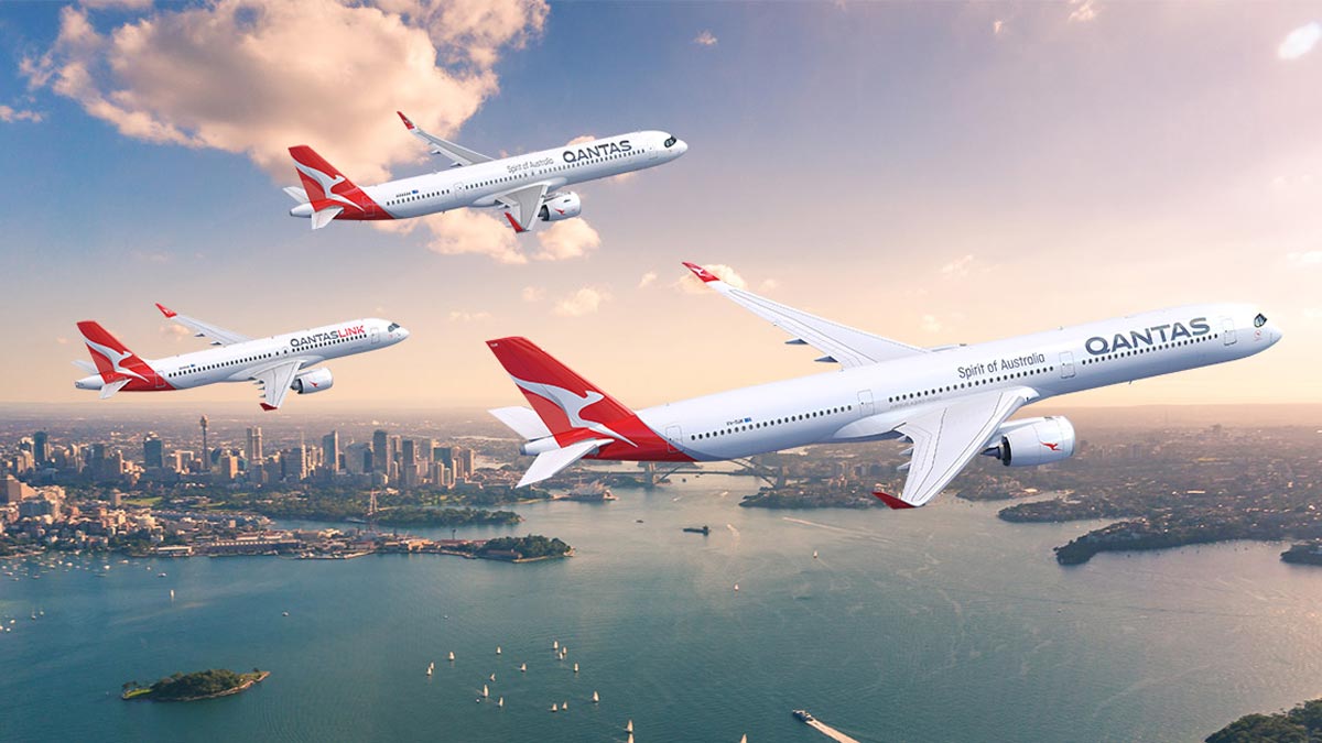 Qantas Airbus Family A3220s, A321s, A350