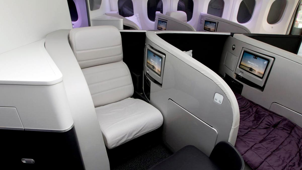 Business Class herringbone seats on B777s and B787s