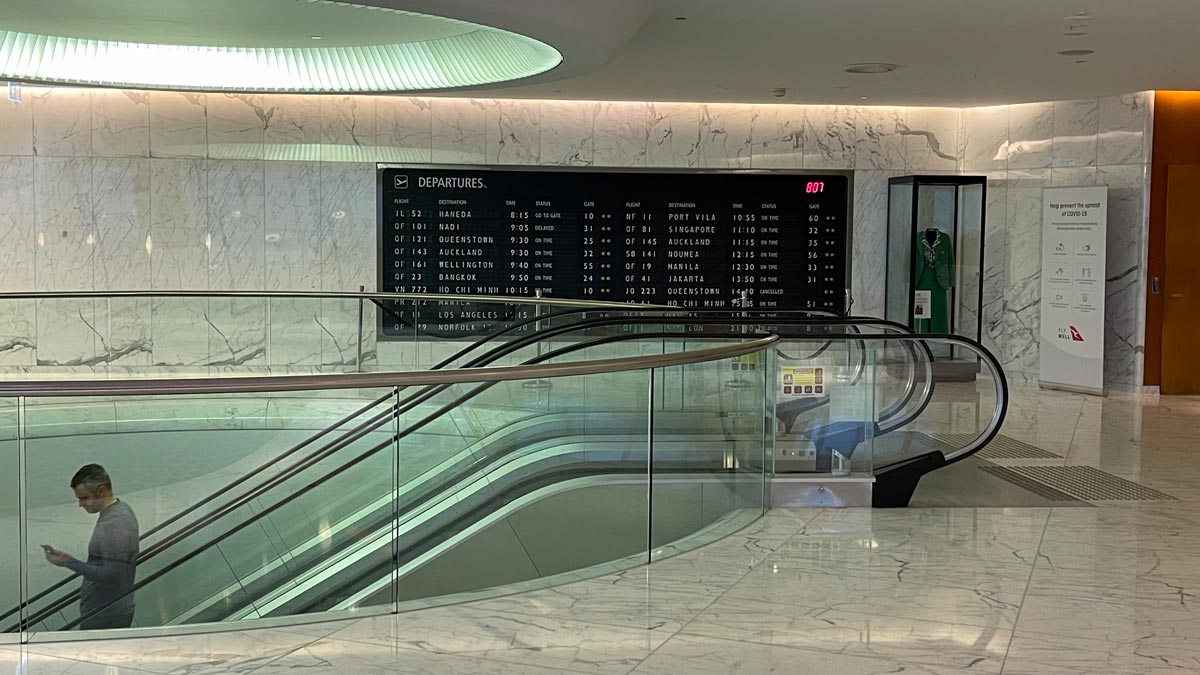 an escalator in a building