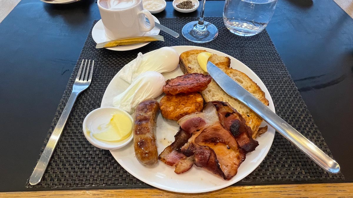 a plate of food on a table