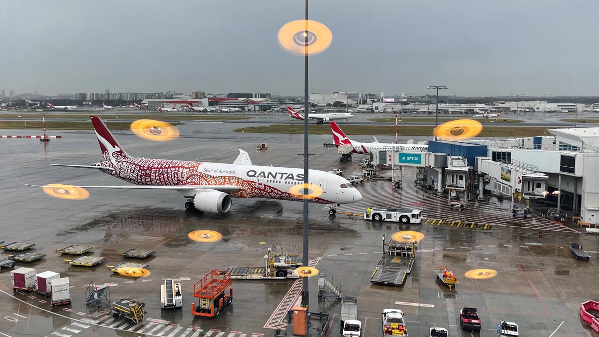 a plane on the runway