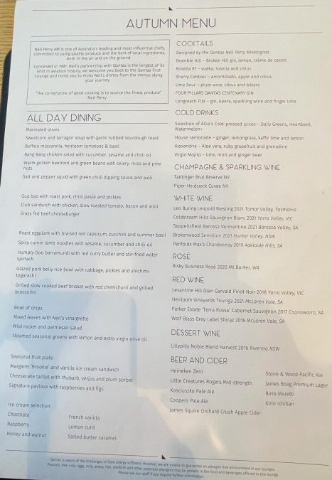 a menu of a restaurant