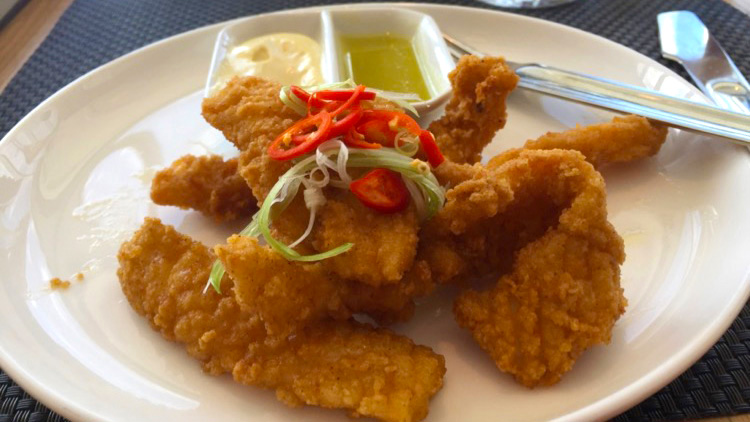 a plate of fried food