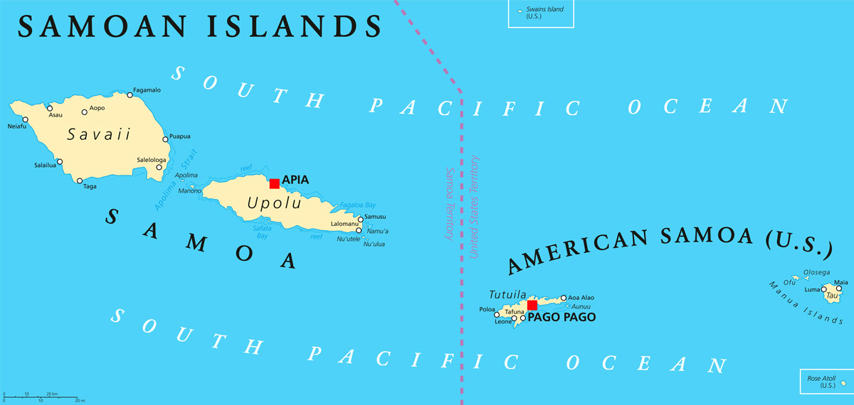 a map of islands with black text