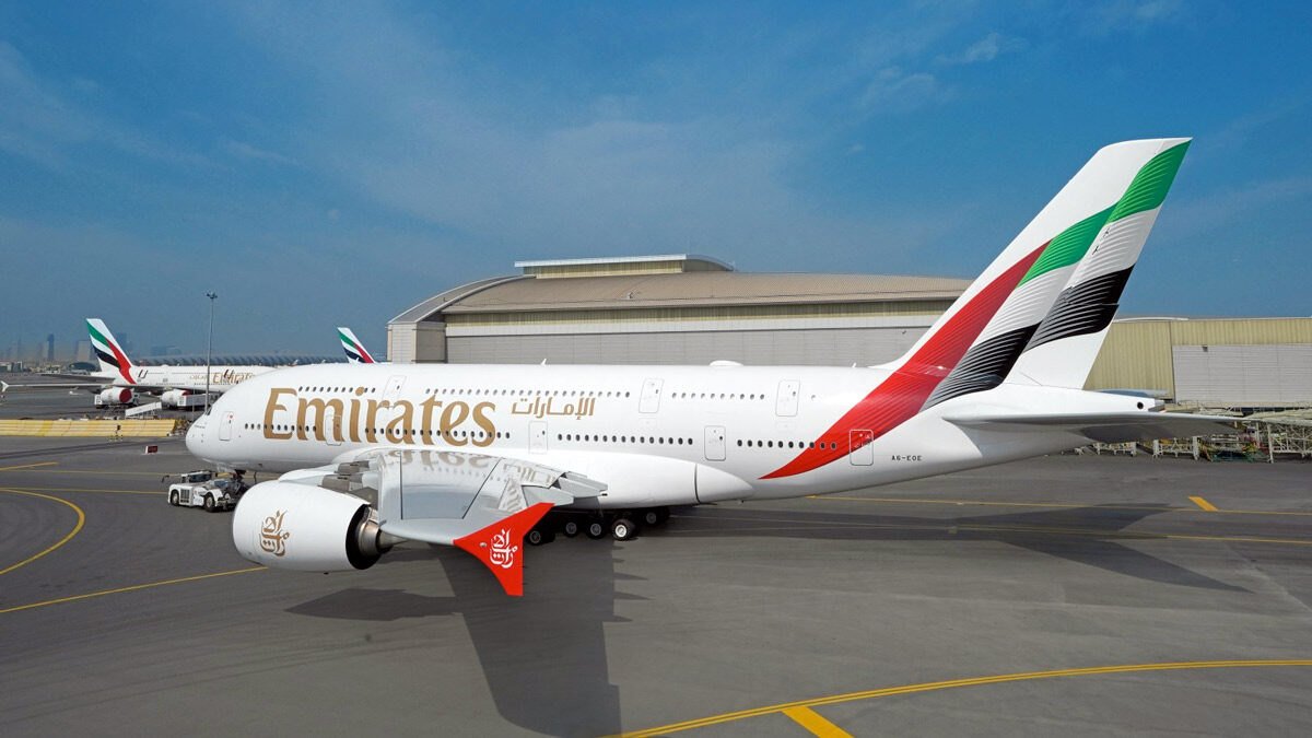 Emirates new livery on A380