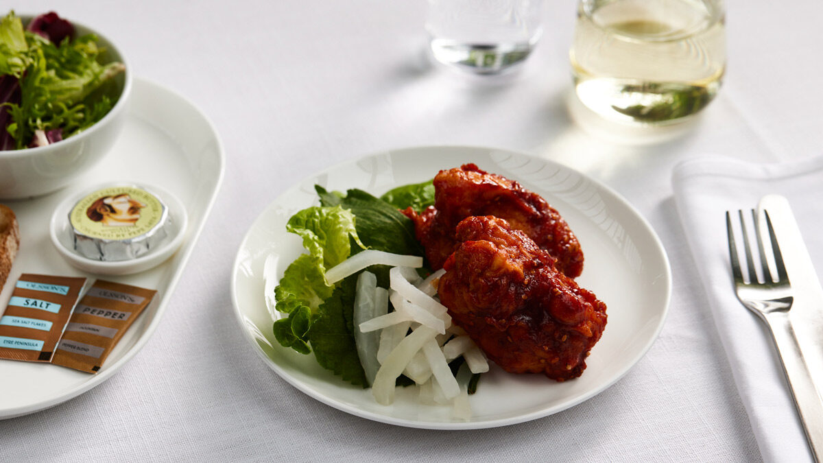 a plate of food on a table