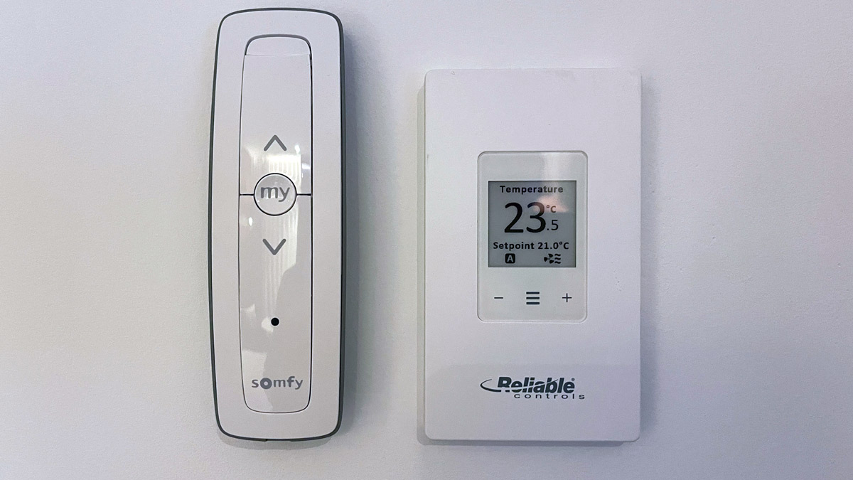 a remote control and thermostat