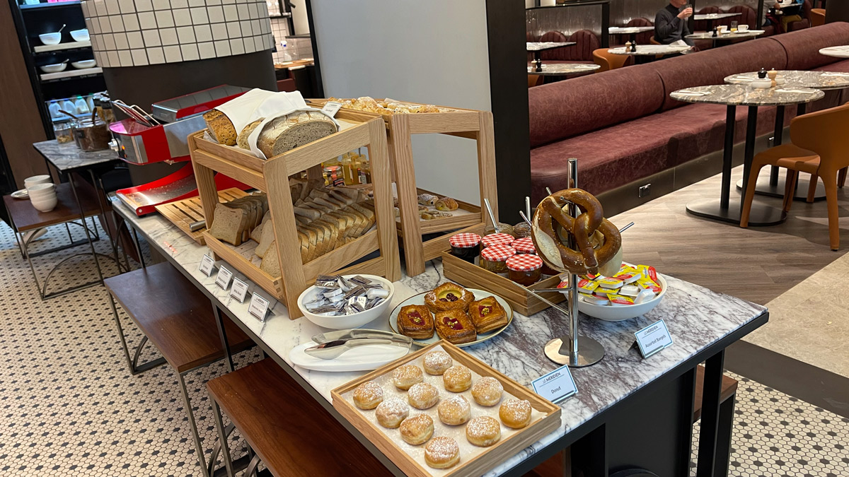 a table with food on it