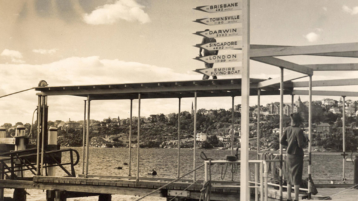 The Empire Flying boat Airport at Rose Bay, Sydney
