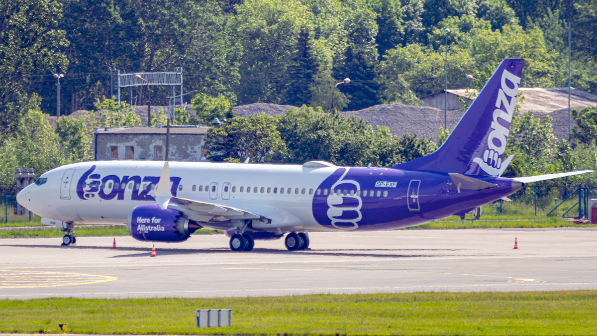 Ex Bonza Airlines 737 Max at Poland airfield