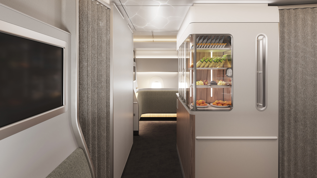 Project Sunrise 'Wellbeing' refreshment area [Qantas]