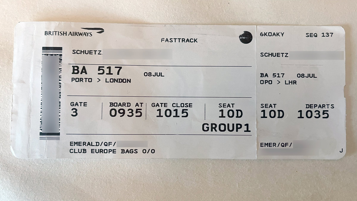 a white ticket with black text