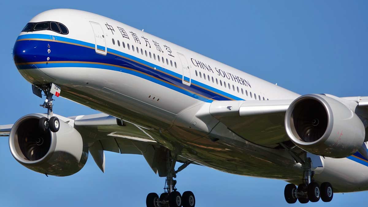 a plane with blue and white stripes