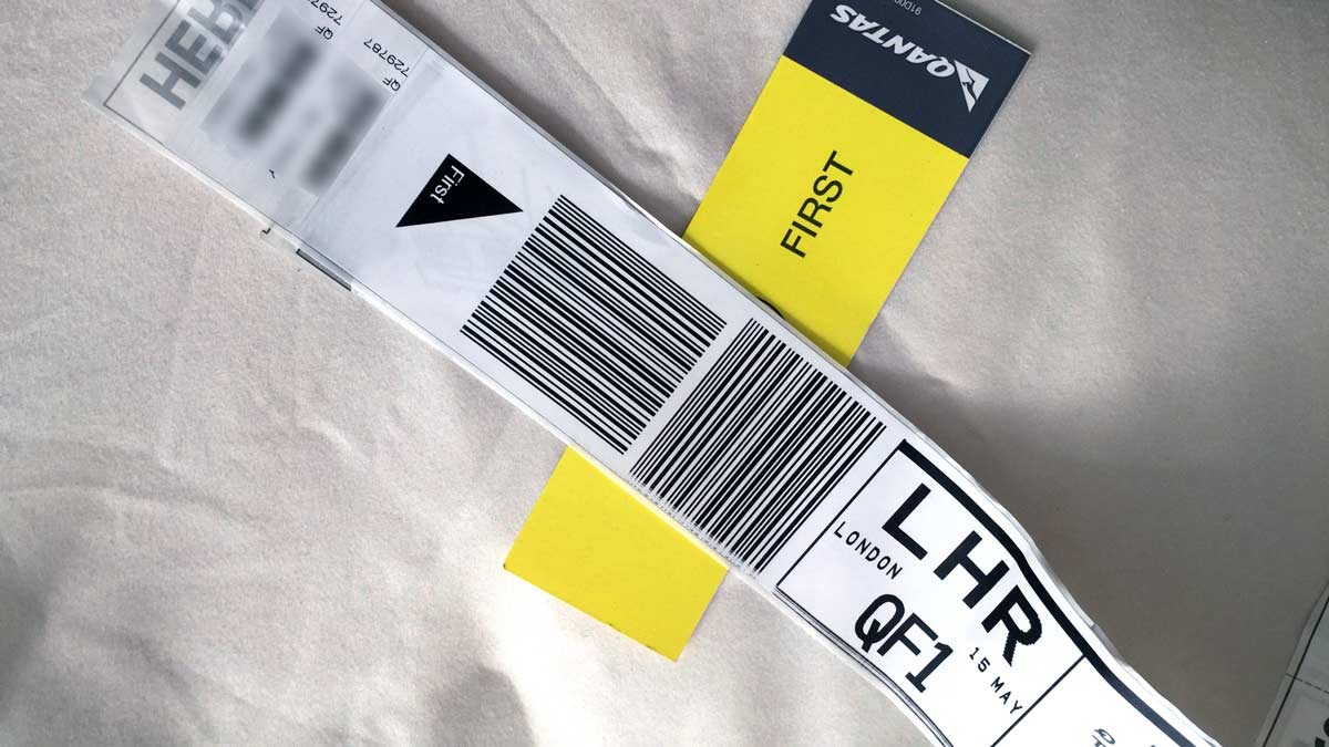 Qantas First Class Bag Tag