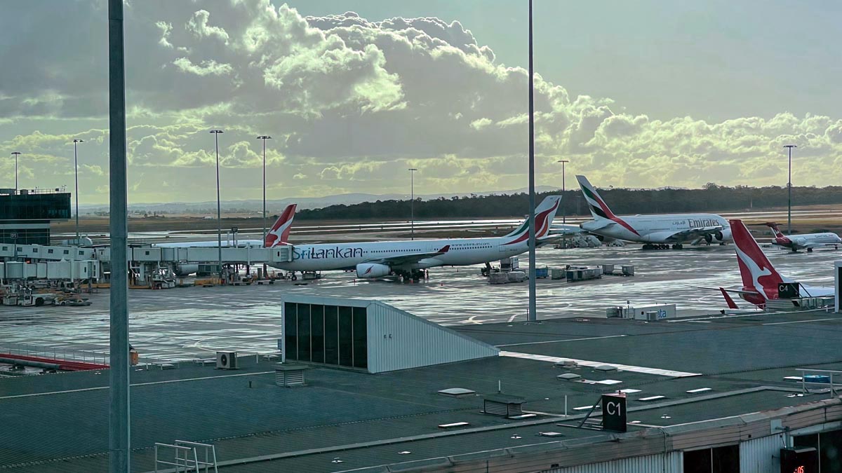 airplanes at an airport