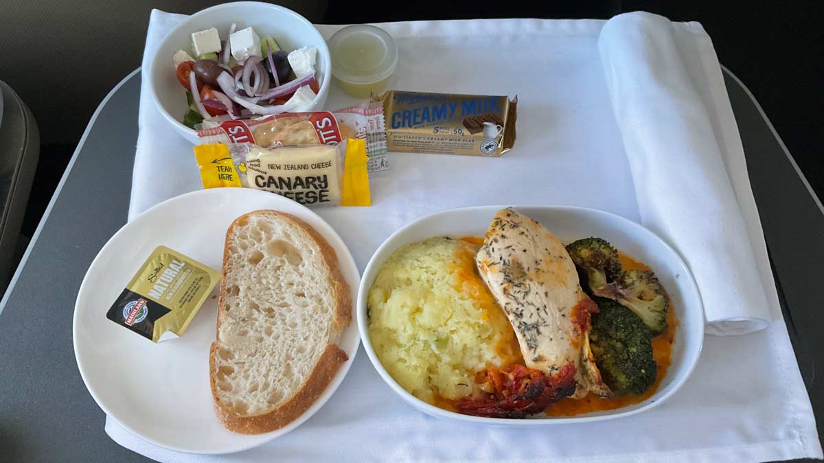 a plate of food on a table