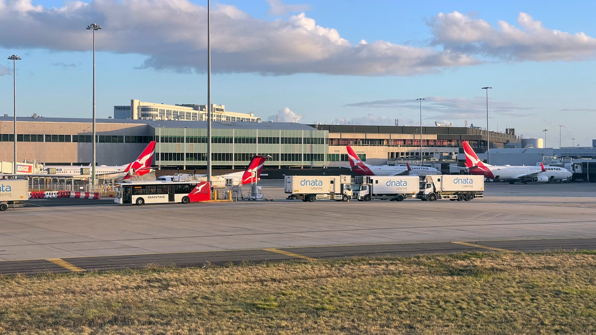 Qantas aircraft at Melbourne Airport
