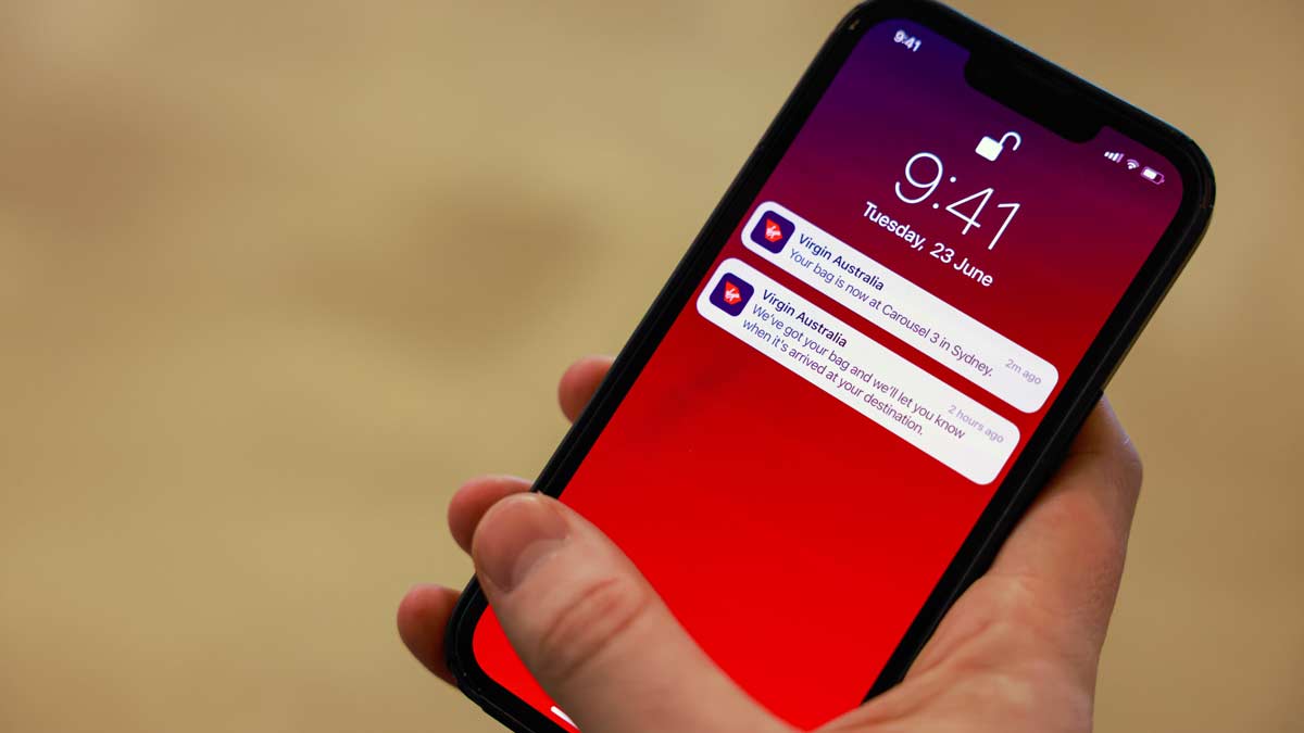 Virgin Australia baggage tracking app