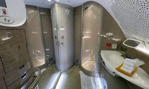 EMIRATES: Talk of First Class private suites with en suite bathrooms