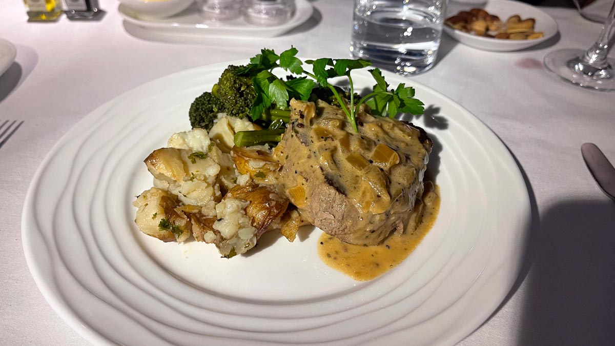 a plate of food on a table