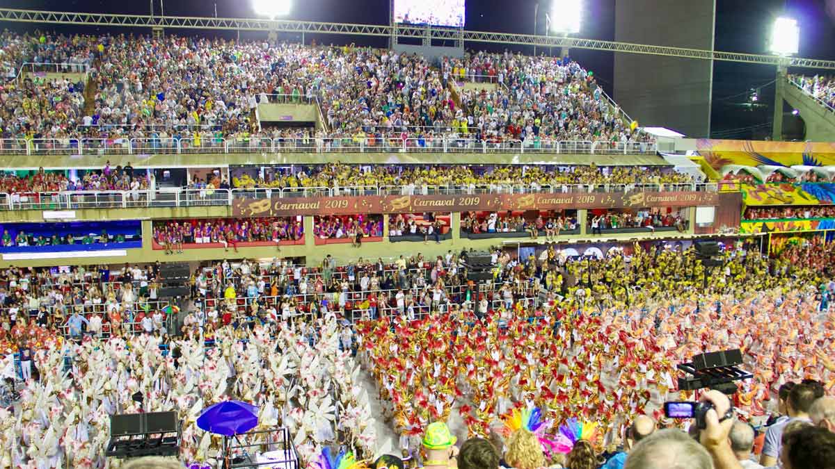 a crowd of people in a stadium