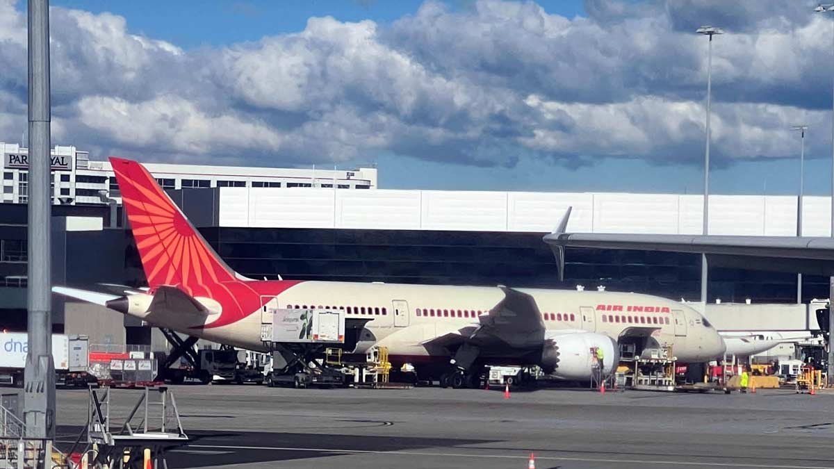 Air India aircraft Dreamliner spotted at Melbourne Airport July 2023