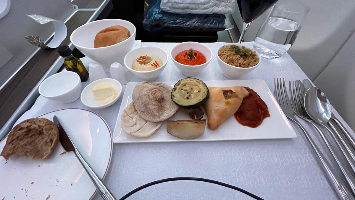 a plate of food on a table