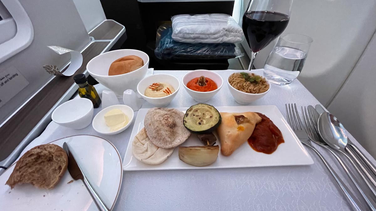 a plate of food on a table