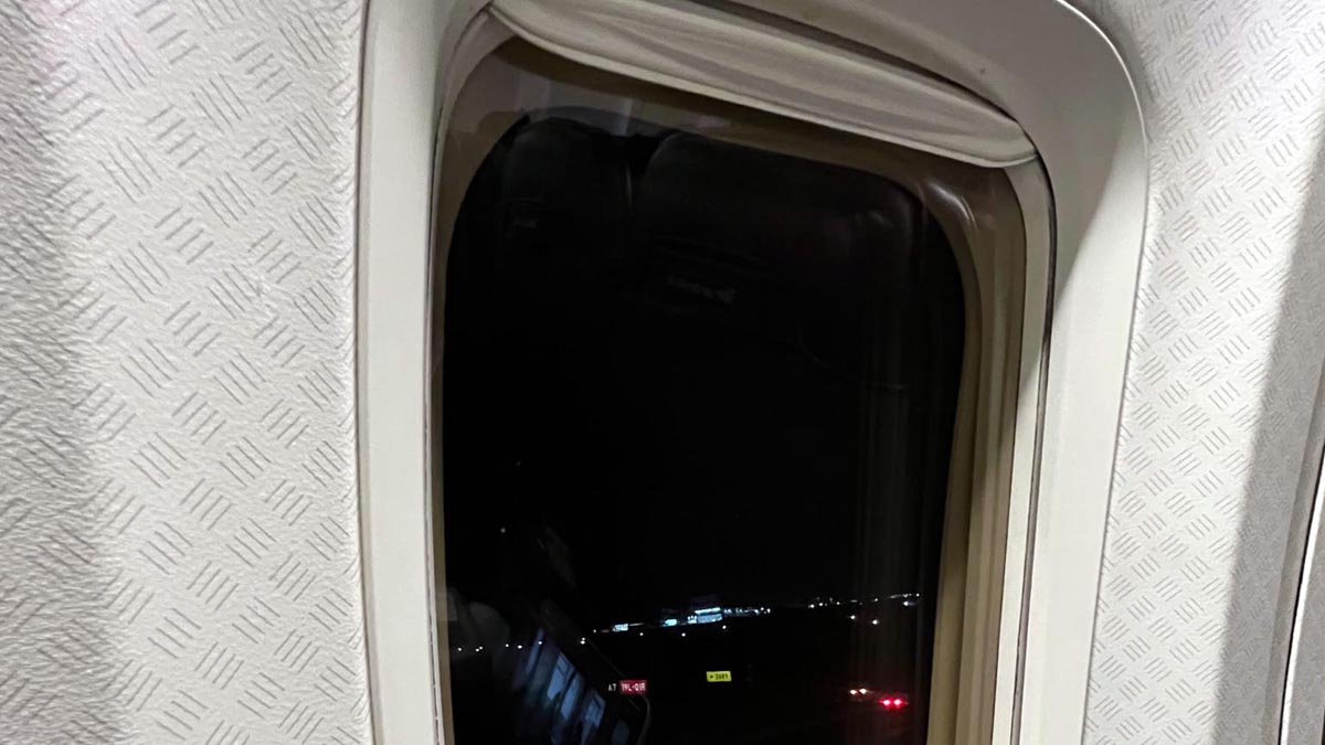 a window on a plane