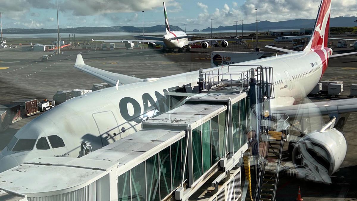 an airplane at an airport