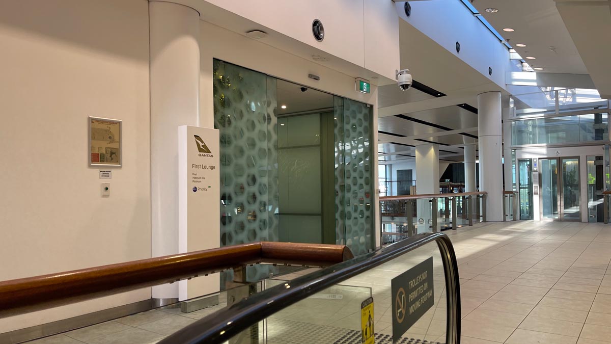 a glass door in a building