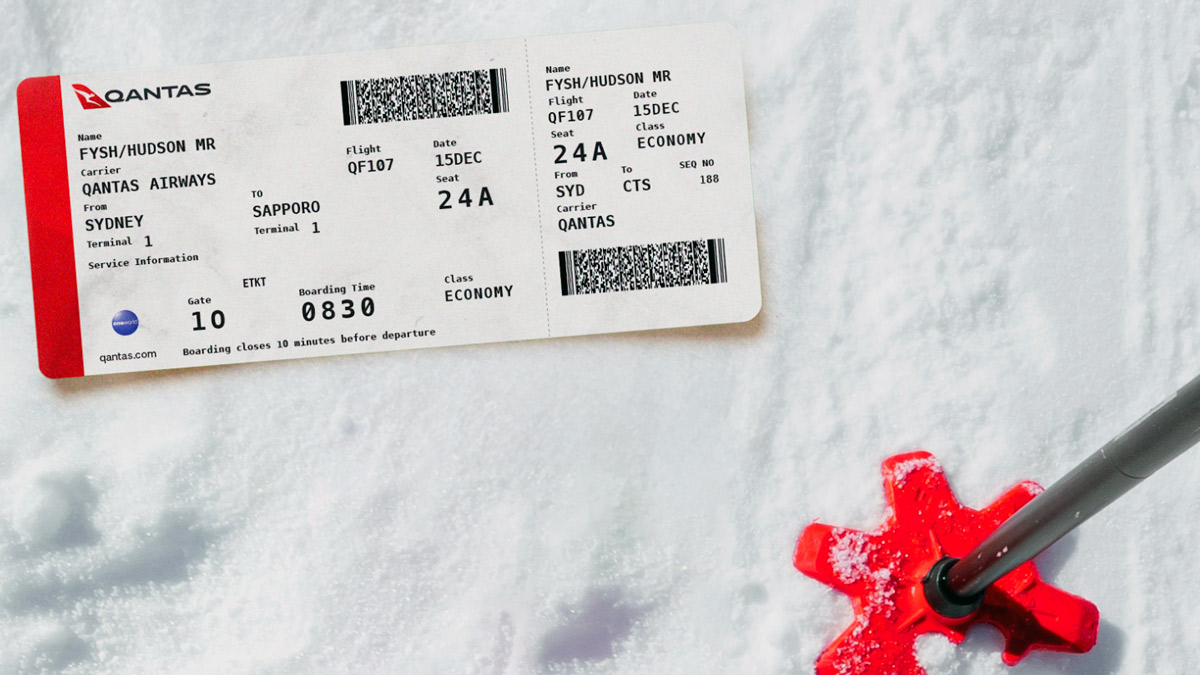 QANTAS Seasonal ski route Sydney to Sapporo, Japan for December 2025
