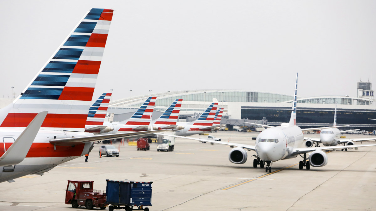 airplanes on the runway