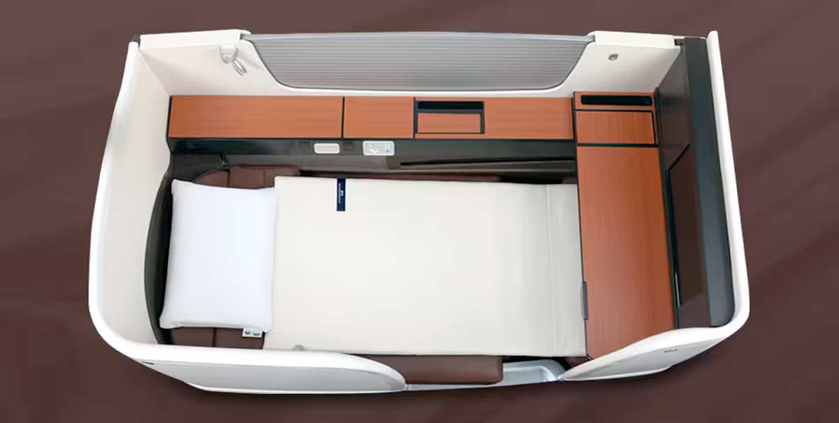 an overhead view of a seat