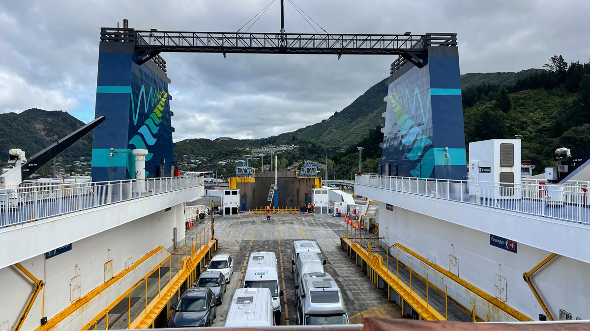 cars parked cars on a ferry