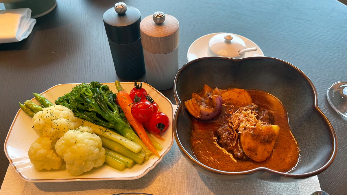 a plate of food on a table