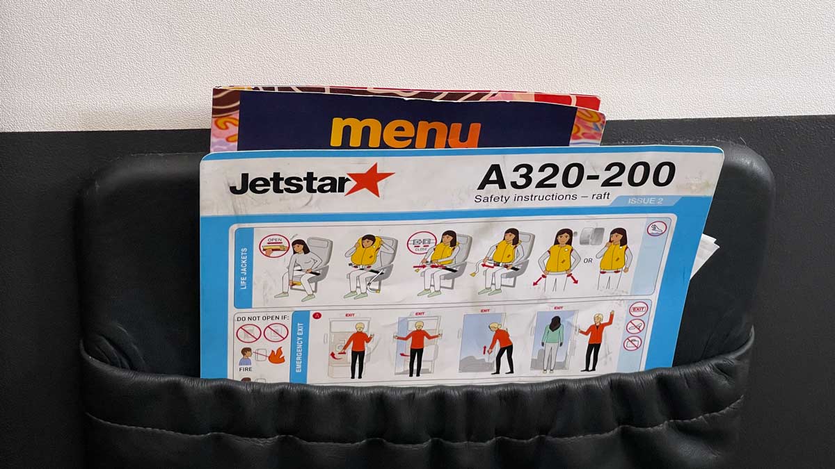 a guide book in a pocket