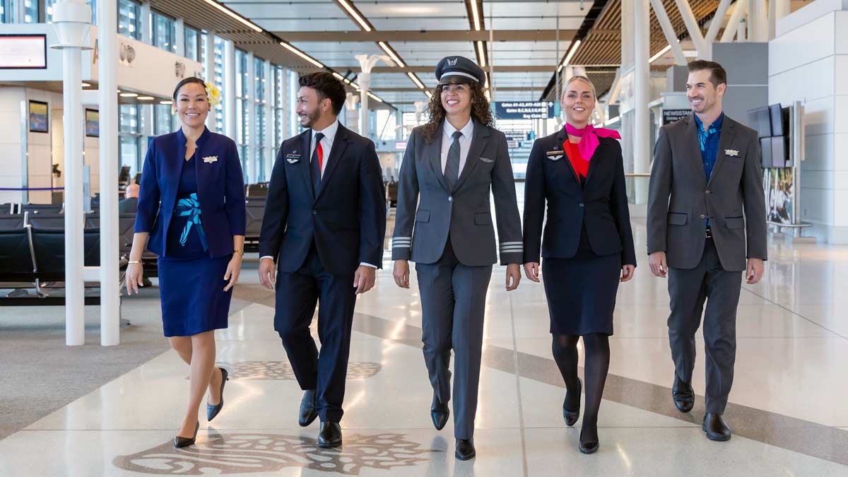 a group of people in uniform walking